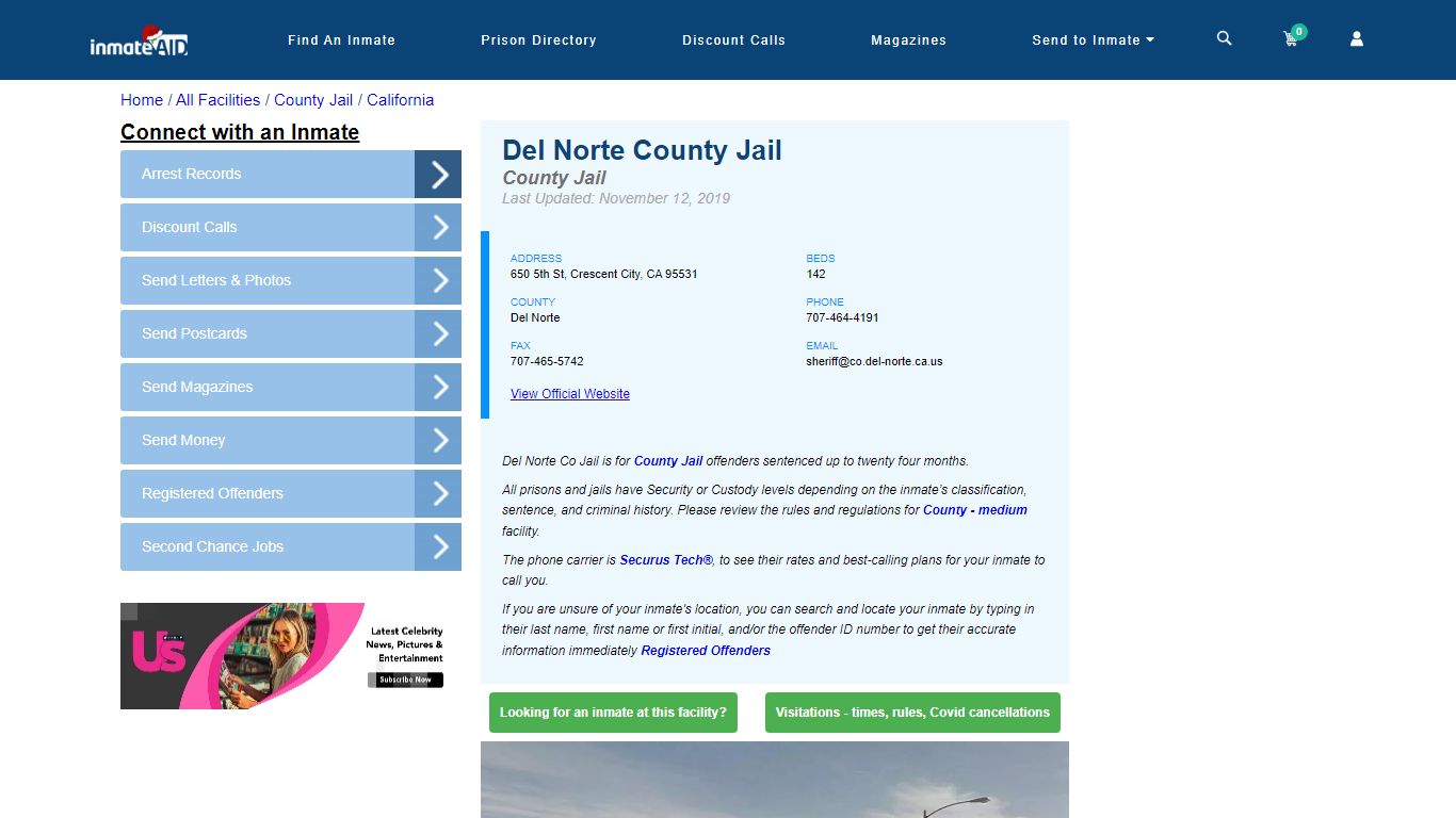 Del Norte County Jail - Inmate Locator - Crescent City, CA
